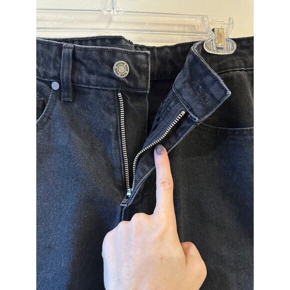 Pool House New York Tokyo Dad Jeans Baggy Wide-Leg Black Dark Wash 30 - Picture 4 of 12